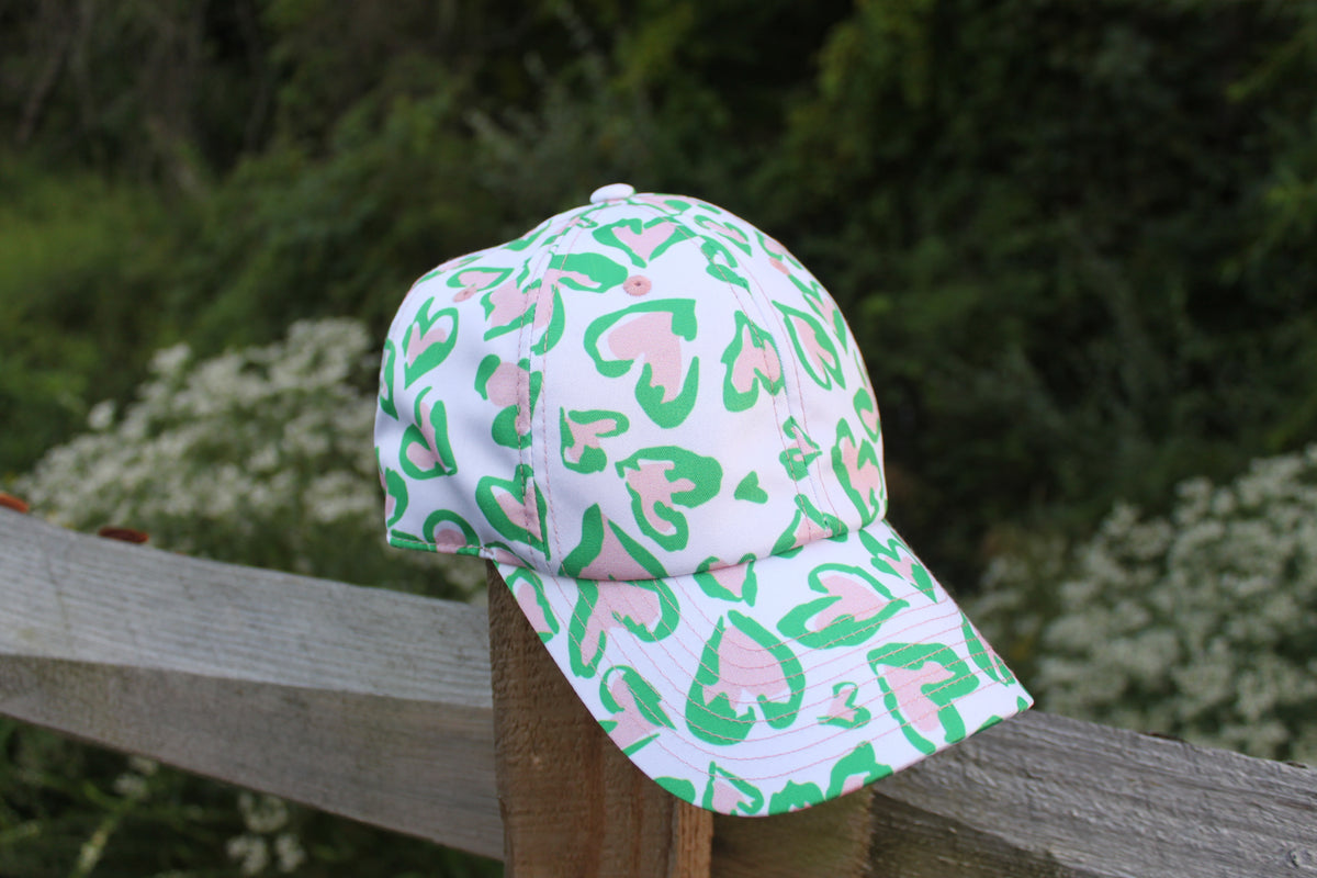 Embellished Green & Denim Patch Baseball Cap Diamonds & Pearls Fitted Cap – Francoise & Company main image 3