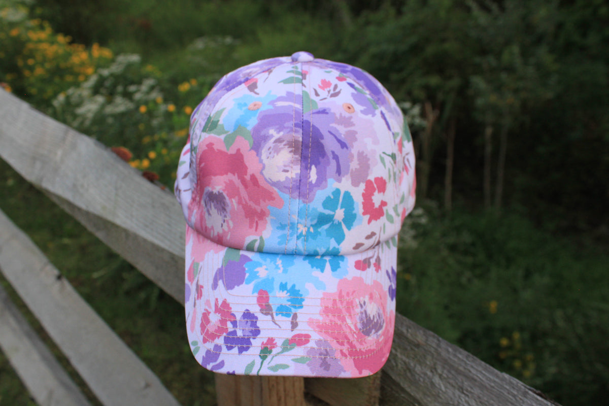 Purple Floral Cap – Embellished display picture 1