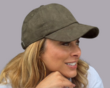 NEW!!! Microsuede Olive Green Cap