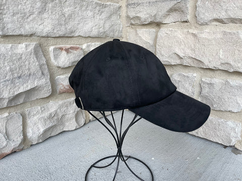 Microsuede Black Cap