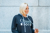 Classy With a Side of Hood Hoodie - BLACK/GREY