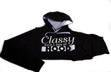 Classy With a Side of Hood Hoodie - BLACK/BLACK (unisex sizing)