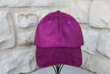 Microsuede Magenta Cap