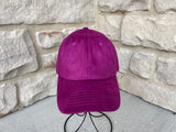 Microsuede Magenta Cap